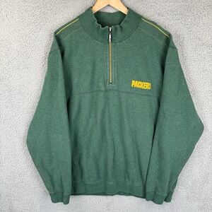 Green Bay Packers Tommy Bahama Pullover Shirt Mens 2XL Green Reversible 1/4 Zip‎